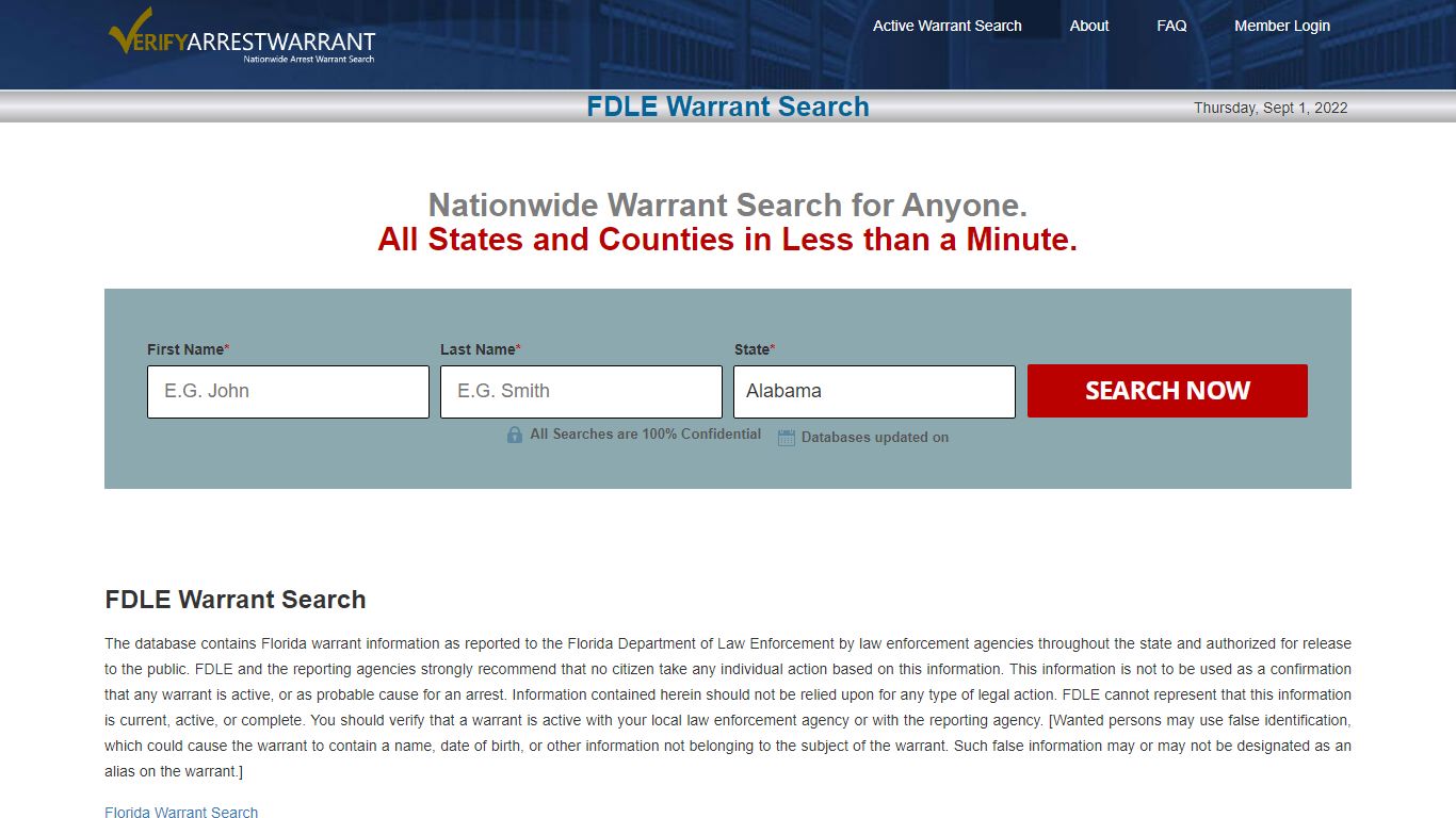 FDLE Warrant Search